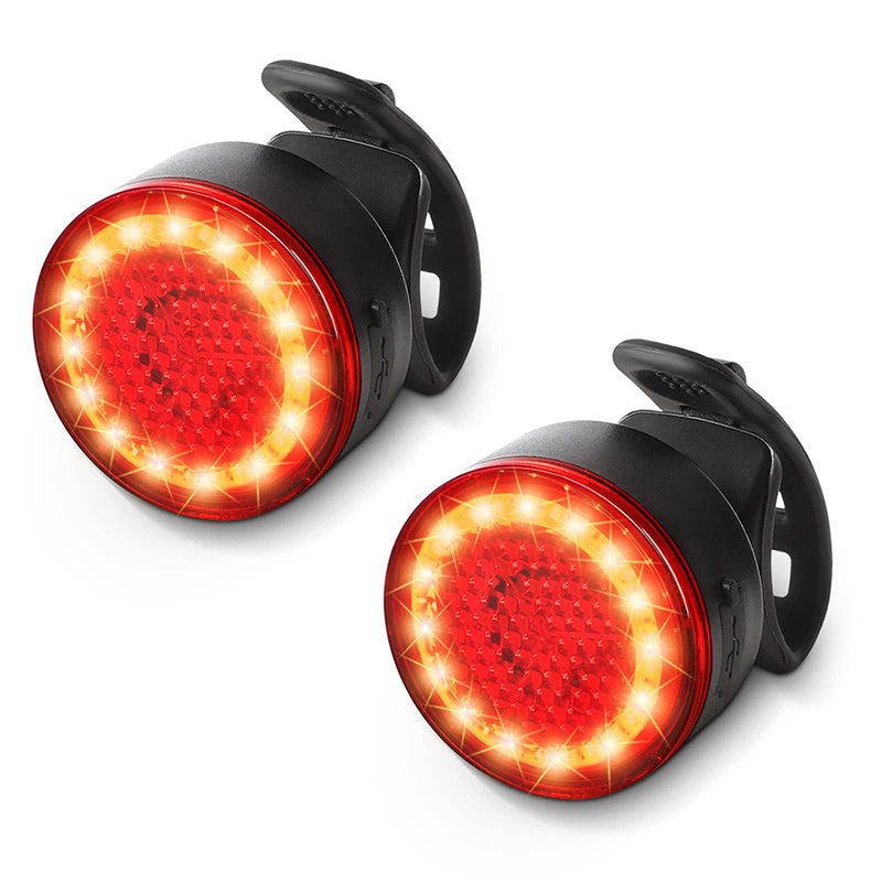 Slim Fietsachterlicht Met Remdetectie – 6 Modi, IP66 Waterdicht, USB-oplaadbaar, 400 MAh – Eenvoudig Te Monteren, Geschikt Voor Racefiets En Mountainbike
