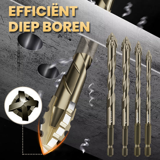 🔥2025 Hete Uitverkoop🔥Hoogwaardige 4-Fluit Getande Excentrische Boorbitset