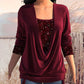 💖2025 Hete verkoop - 55%Korting💖Damesshirt met lange mouwen en pailletten