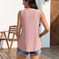 Casual Zomerse Geborduurde Tanktop met Oogjes voor Dames