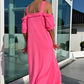 🌈 Maxi-jurk voor dames met open schouders
