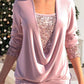💖2025 Hete verkoop - 55%Korting💖Damesshirt met lange mouwen en pailletten