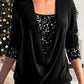 💖2025 Hete verkoop - 55%Korting💖Damesshirt met lange mouwen en pailletten