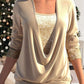 💖2025 Hete verkoop - 55%Korting💖Damesshirt met lange mouwen en pailletten