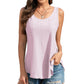 Casual Zomerse Geborduurde Tanktop met Oogjes voor Dames