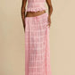 Sexy 2-delige set: rugloos haltertopje en maxi-rok