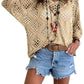 👚 Boho Stijl Top voor Dames – Beige Gehaakt Design & Comfortabele Pasvorm 💖