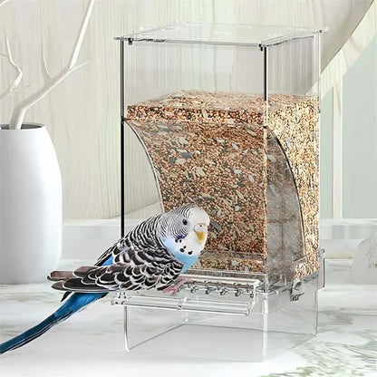 🐦 Automatisch No-Spill Transparant Vogelvoederhuisje – Zie Vogels van Dichtbij | Zonder Morsen 🌿✨