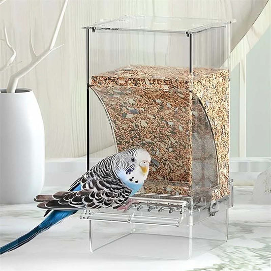 🐦 Automatisch No-Spill Transparant Vogelvoederhuisje – Zie Vogels van Dichtbij | Zonder Morsen 🌿✨