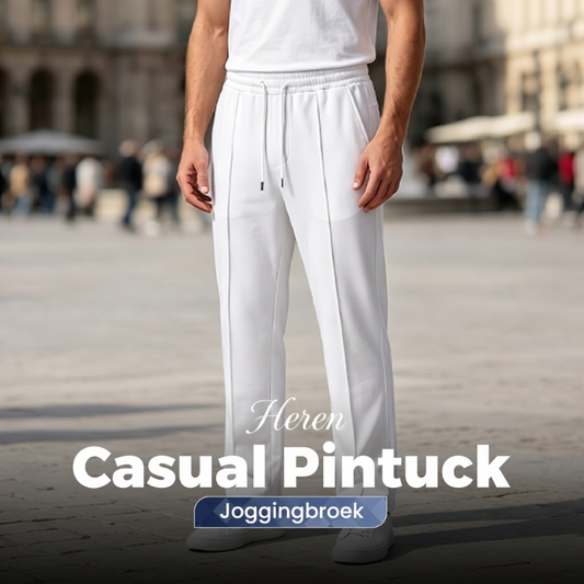 🛒 45 % korting 👖Herenbroek met elastische tailleband en trekkoord, recht model