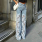 💃Zomermode voor de toekomst🌸Modieuze kanten patchwork denim jeans
