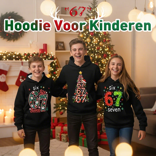🎅"67" hoodie voor kinderen – Zacht, trendy en geïnspireerd door de virale meme 🎮👕