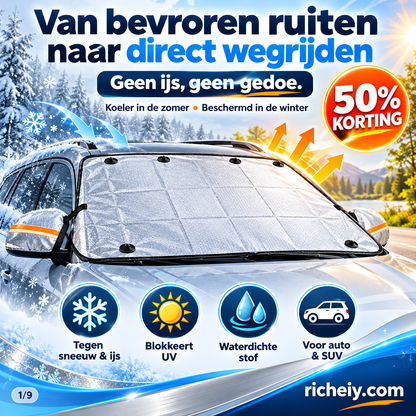 🔥🚗 Van bevroren ruiten naar direct wegrijden – deze slimme sneeuwhoes met magneetrand en straps is geschikt voor bijna elke auto & SUV. Geen ijs, geen gedoe!