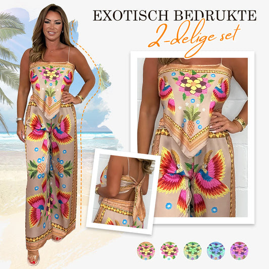 🔥Dames Exotisch Bedrukte 2-Delige Set