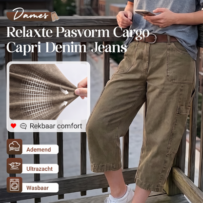 👖 NU 50% KORTING! 🌿 Dames relaxte casual cargo-capribroek – met ruime opbergzakken, ademende stof en een relaxte pasvorm – dagelijks comfort, klaar voor warm weer. ✨