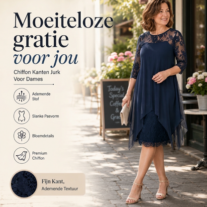 ⏳ FLASH SALE! ✨ Stijlvolle Lace Jurk | High-Low Zoom Toont Benen 🦵 | Perfect voor Dates/Feestjes | HALF PRICE 🎉