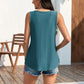 Casual Zomerse Geborduurde Tanktop met Oogjes voor Dames