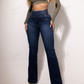 👖Stretch flare jeans met hoge taille