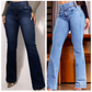 👖Stretch flare jeans met hoge taille