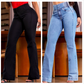 👖Stretch flare jeans met hoge taille