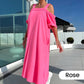 🌈 Maxi-jurk voor dames met open schouders