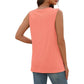 Dames tanktop met V-hals en decoratieve knopen | Losvallende pasvorm