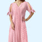 💃Elegante effen jurk met V-hals en uitgesneden details voor dames