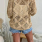 👚 Boho Stijl Top voor Dames – Beige Gehaakt Design & Comfortabele Pasvorm 💖