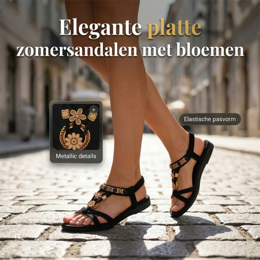 👡 NU 50% KORTING! 🌸 Dames Ronde Neus Platte Sandalen – Ademend, Verstelbaar & Boheemse Charme ✨