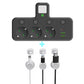 🎉Nieuwjaars Cadeau 52% KORTING!🔌Slanke Slimme Stekkerdoos (USB + Nachtlampje) – Individuele Schakelaars & Reisvriendelijk: Laad Meerdere Apparaten Tegelijk!