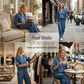👗✨ Dames 2-Delige Casual Set | Nu 40% Korting! | Pofmouwen & Wijde Broek | 6 Kleuren 🌈