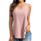 Casual Zomerse Geborduurde Tanktop met Oogjes voor Dames