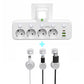 🎉Nieuwjaars Cadeau 52% KORTING!🔌Slanke Slimme Stekkerdoos (USB + Nachtlampje) – Individuele Schakelaars & Reisvriendelijk: Laad Meerdere Apparaten Tegelijk!