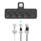 🎉Nieuwjaars Cadeau 52% KORTING!🔌Slanke Slimme Stekkerdoos (USB + Nachtlampje) – Individuele Schakelaars & Reisvriendelijk: Laad Meerdere Apparaten Tegelijk!