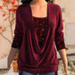 💖2025 Hete verkoop - 55%Korting💖Damesshirt met lange mouwen en pailletten