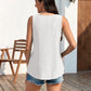 Casual Zomerse Geborduurde Tanktop met Oogjes voor Dames