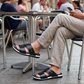 👞 50% KORTING! 💫 Slip-on sandalen van kunstleer voor heren – Ademend mesh en antislipzool – Comfortabele pasvorm, ideaal voor de zomer, het strand of dagelijkse wandelingen 🏖️