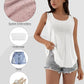 Casual Zomerse Geborduurde Tanktop met Oogjes voor Dames