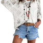 👚 Boho Stijl Top voor Dames – Beige Gehaakt Design & Comfortabele Pasvorm 💖