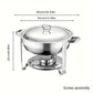 🔥 NU 55% KORTING! 🎄 Buffetset van roestvrij staal met chafing dish - Gelijkmatige hitte en duurzaam, perfect voor feestdagen en feestjes ✨
