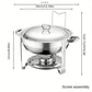 🔥 NU 55% KORTING! 🎄 Buffetset van roestvrij staal met chafing dish - Gelijkmatige hitte en duurzaam, perfect voor feestdagen en feestjes ✨