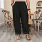 🎉【Aanbieding】👖✨Dames Losse Casual Broek | Elastische Taille | Relaxed Fit | Effen Kleuren | Polyester Mix | 1XL-5XL🧵