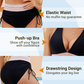 💃 Hoge Taille Buik Controle Kleur Blok De Bikini Inzetten
