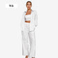 Glitter Blazer Met Pailletten en Wijde Broek voor dames(3-delige Set)