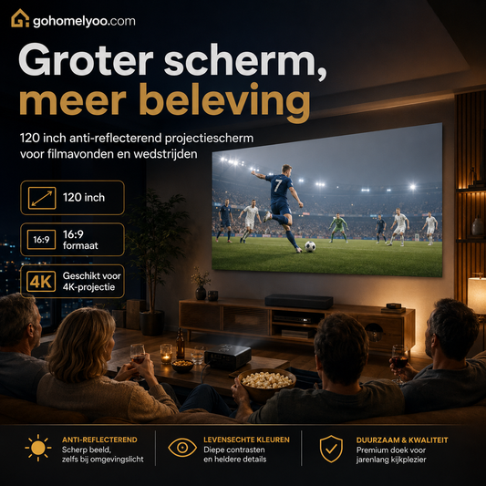 📢📢50% KORTING !! ⏰📺HD matwit projectiescherm, meeslepende thuisbioscoopervaring🎬🌟