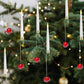 Kerstboom LED Kaarsen met Transparante Kristallen Bal Haak