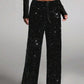 💖 LAATSTE DAG UITVERKOOP 50% KORTING🥰Dames wijde broek met pailletten en elastische tailleband