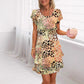 💃Multi-plant Floral Print Cascade Dress（The more you buy, the higher the discount）