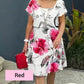 💃Multi-plant Floral Print Cascade Dress（The more you buy, the higher the discount）