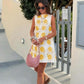Dames Casual Mouwloze Jurk met Bloemenprint